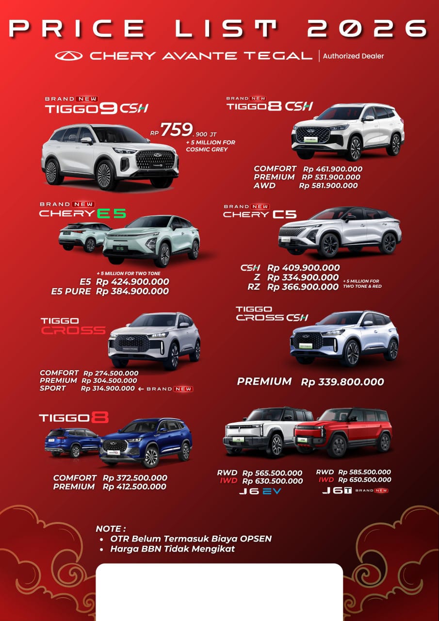 Harga Terbaru Chery Kudus Mei 2026